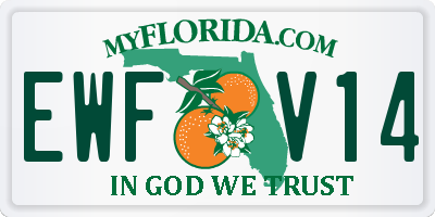 FL license plate EWFV14