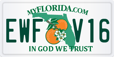 FL license plate EWFV16
