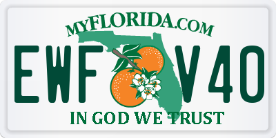 FL license plate EWFV40