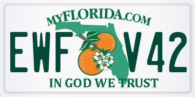 FL license plate EWFV42