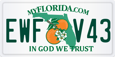 FL license plate EWFV43