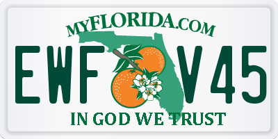 FL license plate EWFV45