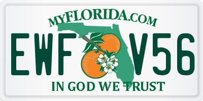 FL license plate EWFV56