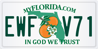FL license plate EWFV71