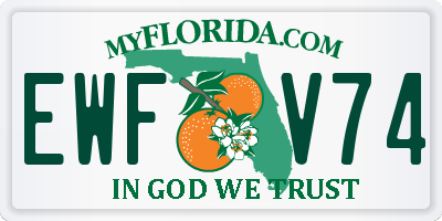 FL license plate EWFV74