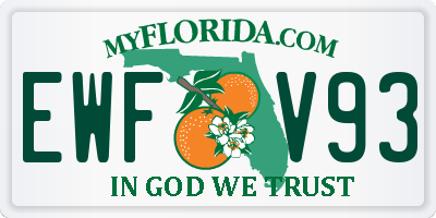 FL license plate EWFV93