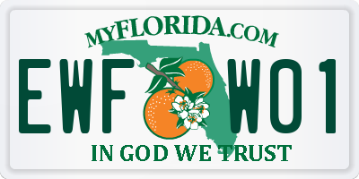 FL license plate EWFW01