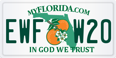 FL license plate EWFW20