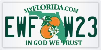 FL license plate EWFW23