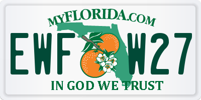 FL license plate EWFW27