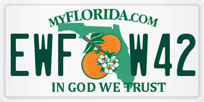 FL license plate EWFW42