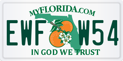 FL license plate EWFW54