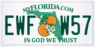 FL license plate EWFW57