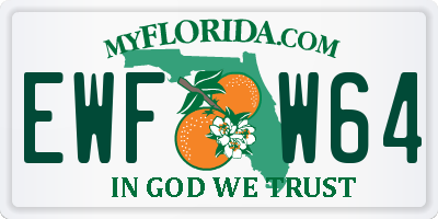 FL license plate EWFW64