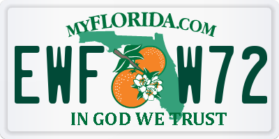 FL license plate EWFW72