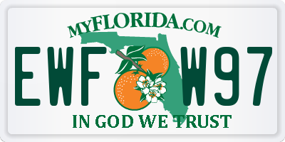 FL license plate EWFW97