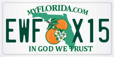 FL license plate EWFX15