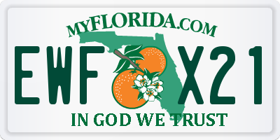 FL license plate EWFX21