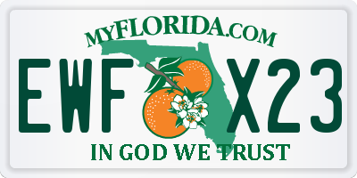FL license plate EWFX23
