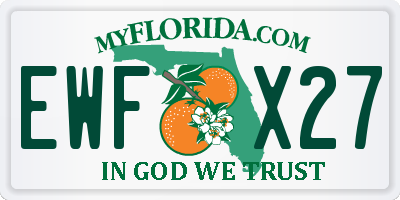 FL license plate EWFX27