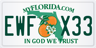 FL license plate EWFX33