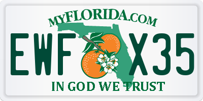FL license plate EWFX35