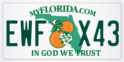 FL license plate EWFX43