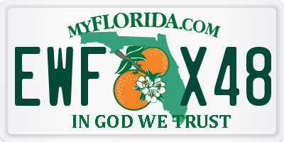 FL license plate EWFX48