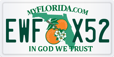 FL license plate EWFX52