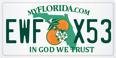 FL license plate EWFX53
