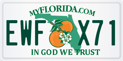 FL license plate EWFX71
