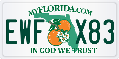FL license plate EWFX83