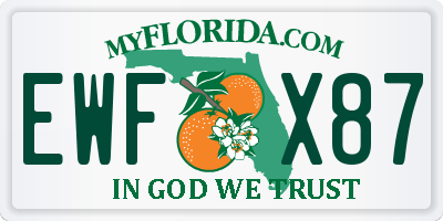 FL license plate EWFX87