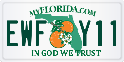 FL license plate EWFY11
