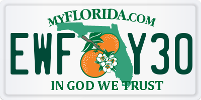 FL license plate EWFY30