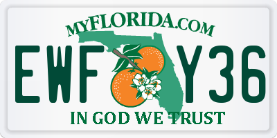 FL license plate EWFY36