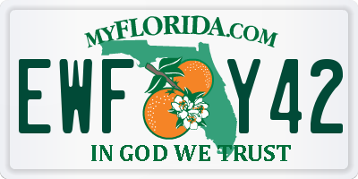 FL license plate EWFY42