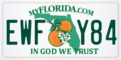 FL license plate EWFY84
