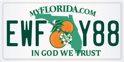 FL license plate EWFY88