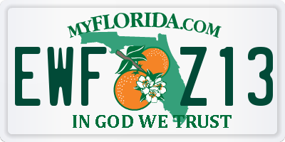 FL license plate EWFZ13