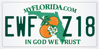 FL license plate EWFZ18