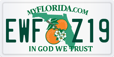 FL license plate EWFZ19