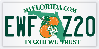 FL license plate EWFZ20