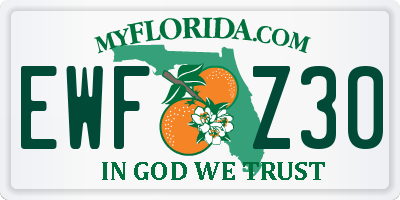 FL license plate EWFZ30