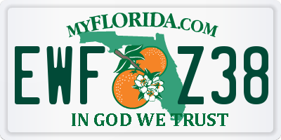 FL license plate EWFZ38