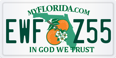 FL license plate EWFZ55