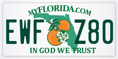 FL license plate EWFZ80
