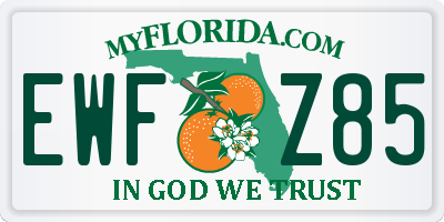 FL license plate EWFZ85