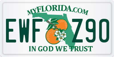 FL license plate EWFZ90
