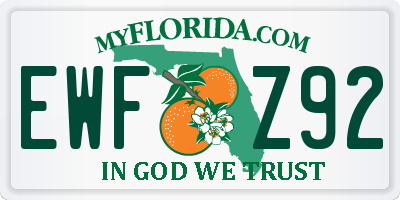 FL license plate EWFZ92